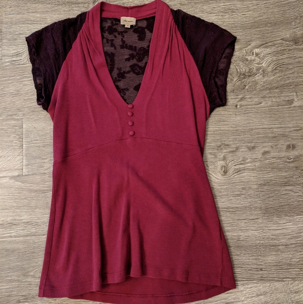Anthro Ella Moss Top Small